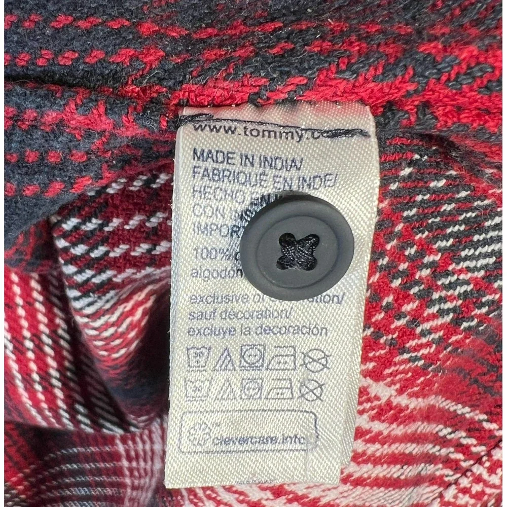 Tommy Hilfiger Men's Cotton Flannel Untucked‎ Overshirt Warm Layer L